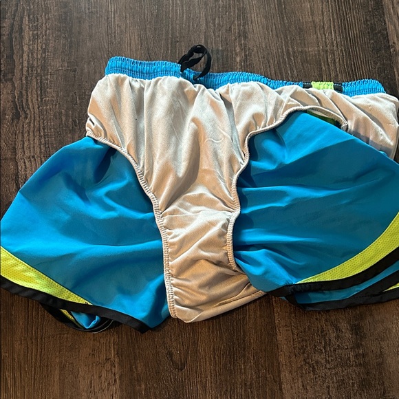 Nike Blue Running Shorts with Neon Accents - Picture 5 of 6